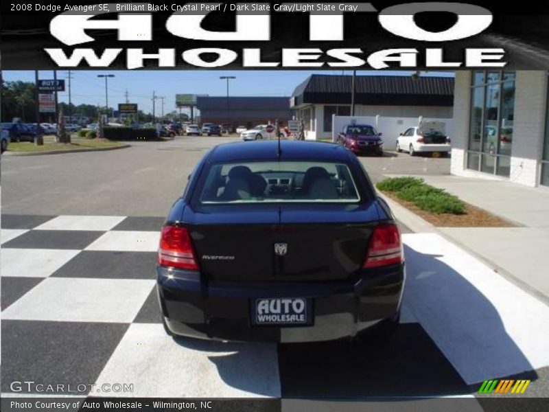 Brilliant Black Crystal Pearl / Dark Slate Gray/Light Slate Gray 2008 Dodge Avenger SE