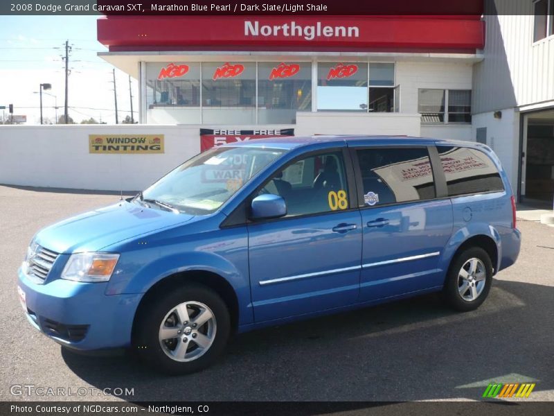 Marathon Blue Pearl / Dark Slate/Light Shale 2008 Dodge Grand Caravan SXT
