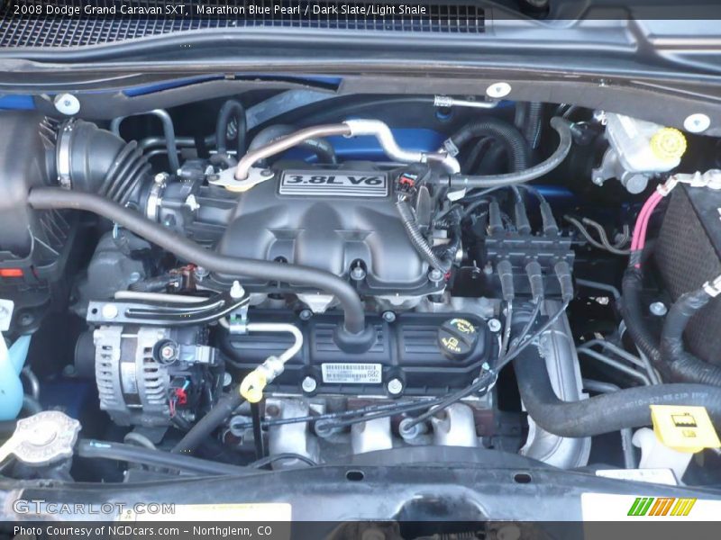 Marathon Blue Pearl / Dark Slate/Light Shale 2008 Dodge Grand Caravan SXT