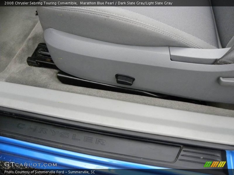 Marathon Blue Pearl / Dark Slate Gray/Light Slate Gray 2008 Chrysler Sebring Touring Convertible
