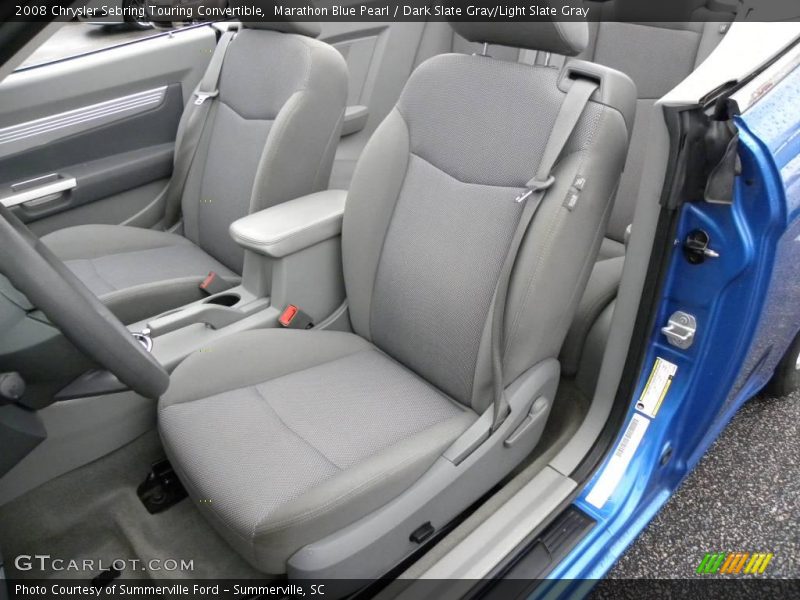 Marathon Blue Pearl / Dark Slate Gray/Light Slate Gray 2008 Chrysler Sebring Touring Convertible