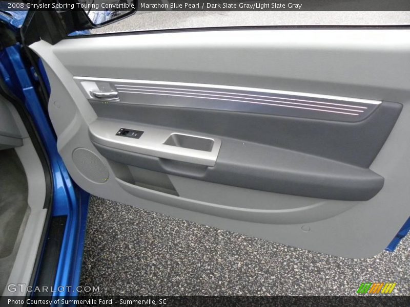 Marathon Blue Pearl / Dark Slate Gray/Light Slate Gray 2008 Chrysler Sebring Touring Convertible