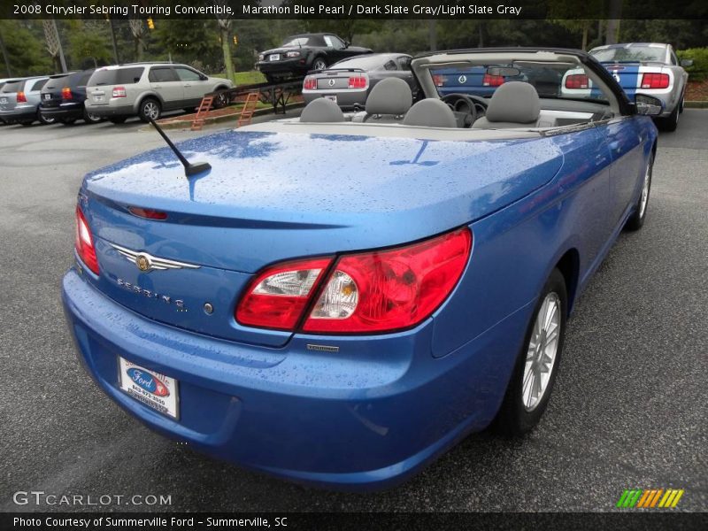Marathon Blue Pearl / Dark Slate Gray/Light Slate Gray 2008 Chrysler Sebring Touring Convertible
