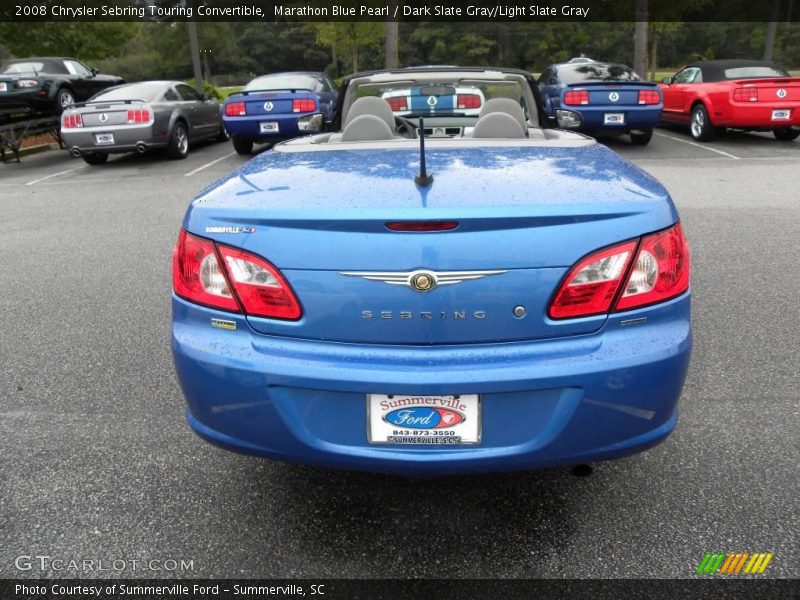 Marathon Blue Pearl / Dark Slate Gray/Light Slate Gray 2008 Chrysler Sebring Touring Convertible