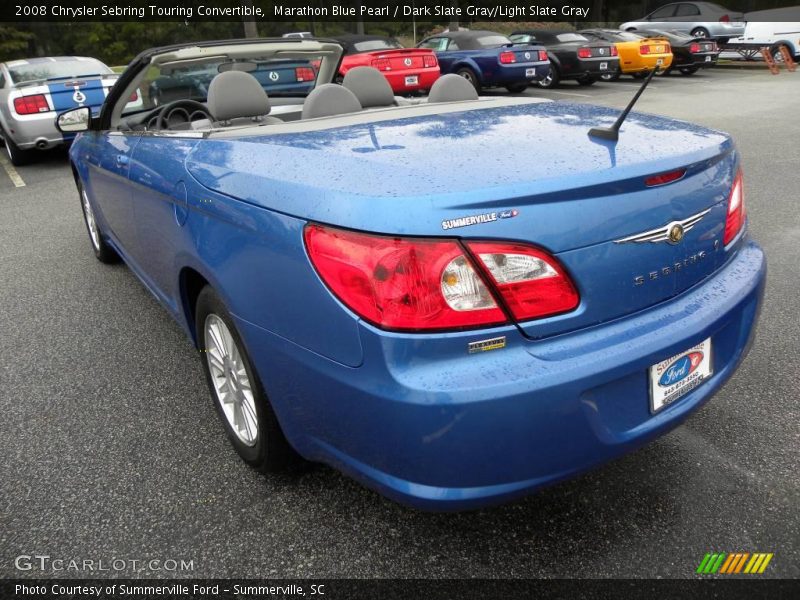 Marathon Blue Pearl / Dark Slate Gray/Light Slate Gray 2008 Chrysler Sebring Touring Convertible