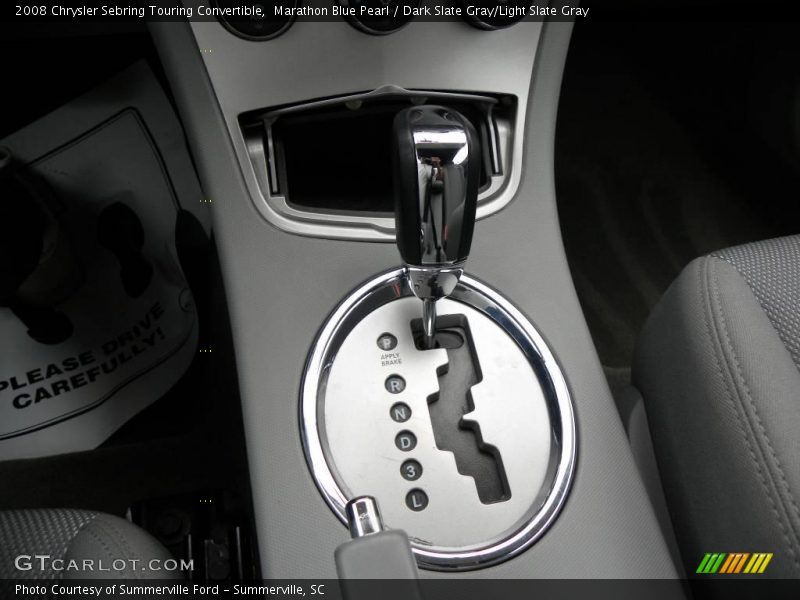 Marathon Blue Pearl / Dark Slate Gray/Light Slate Gray 2008 Chrysler Sebring Touring Convertible