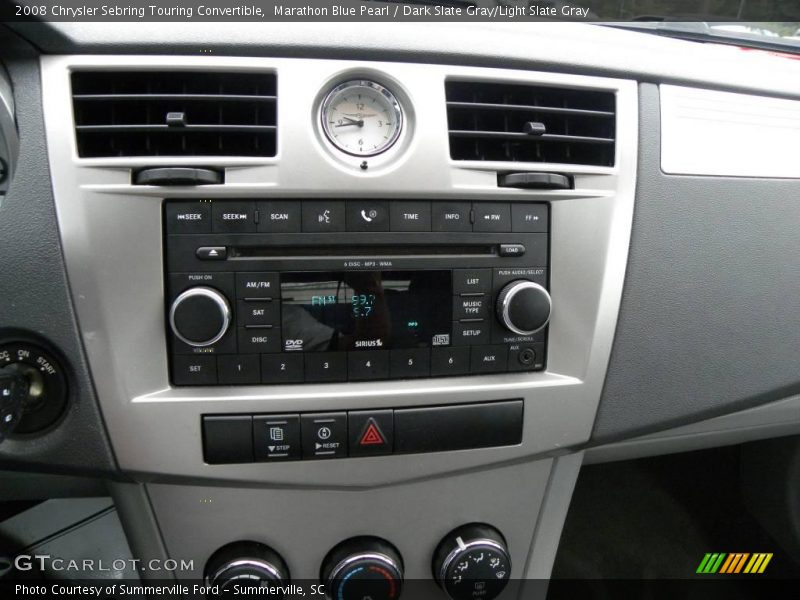 Marathon Blue Pearl / Dark Slate Gray/Light Slate Gray 2008 Chrysler Sebring Touring Convertible