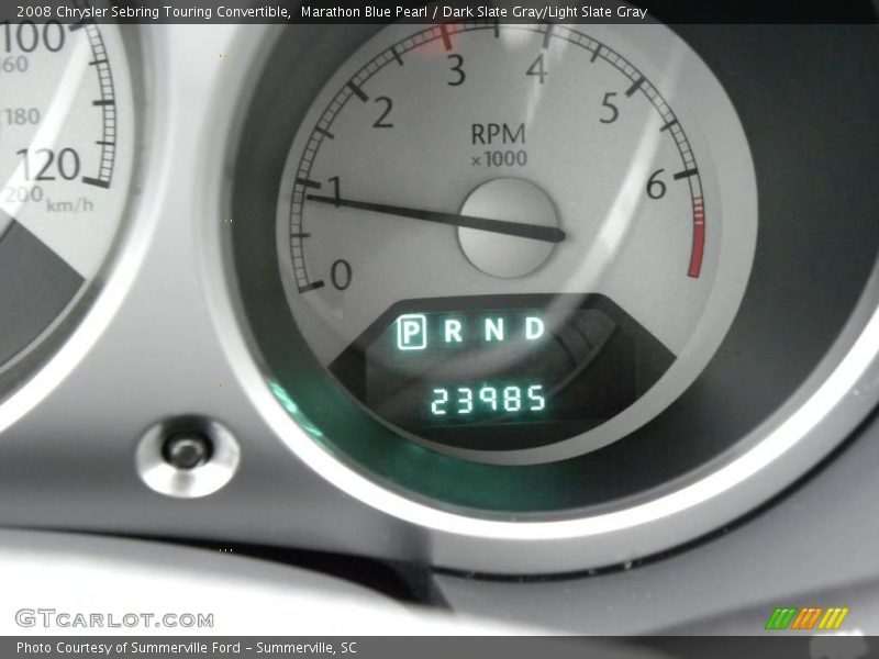 Marathon Blue Pearl / Dark Slate Gray/Light Slate Gray 2008 Chrysler Sebring Touring Convertible