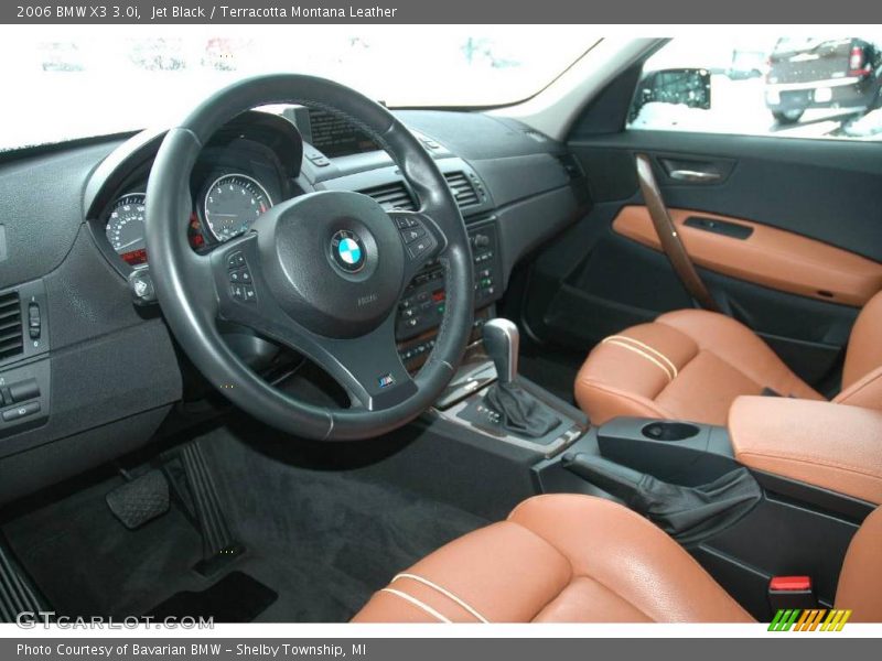Jet Black / Terracotta Montana Leather 2006 BMW X3 3.0i