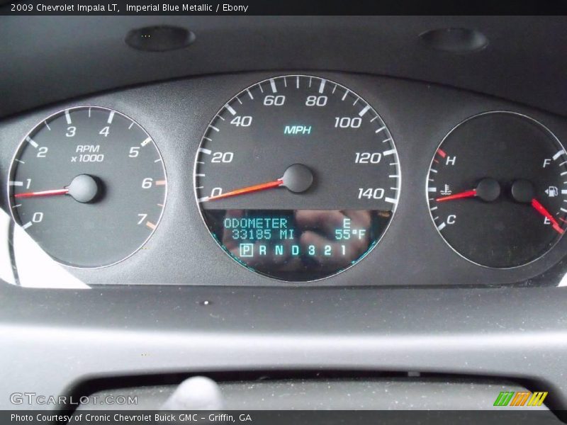 Imperial Blue Metallic / Ebony 2009 Chevrolet Impala LT