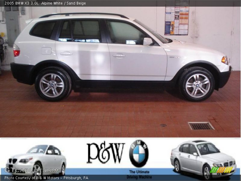 Alpine White / Sand Beige 2005 BMW X3 3.0i