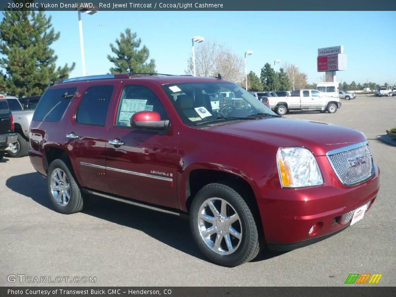 Red Jewel Tintcoat / Cocoa/Light Cashmere 2009 GMC Yukon Denali AWD