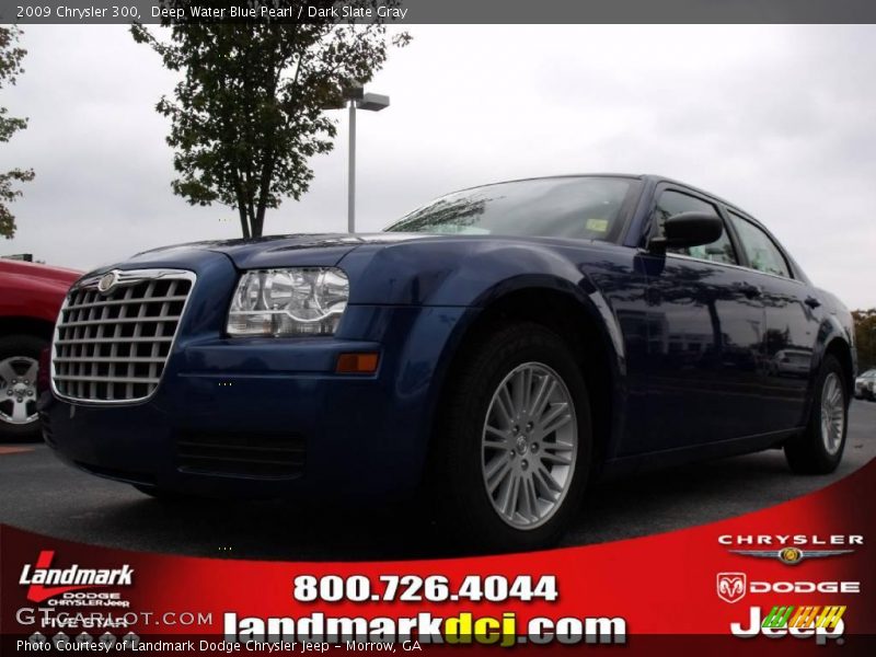 Deep Water Blue Pearl / Dark Slate Gray 2009 Chrysler 300