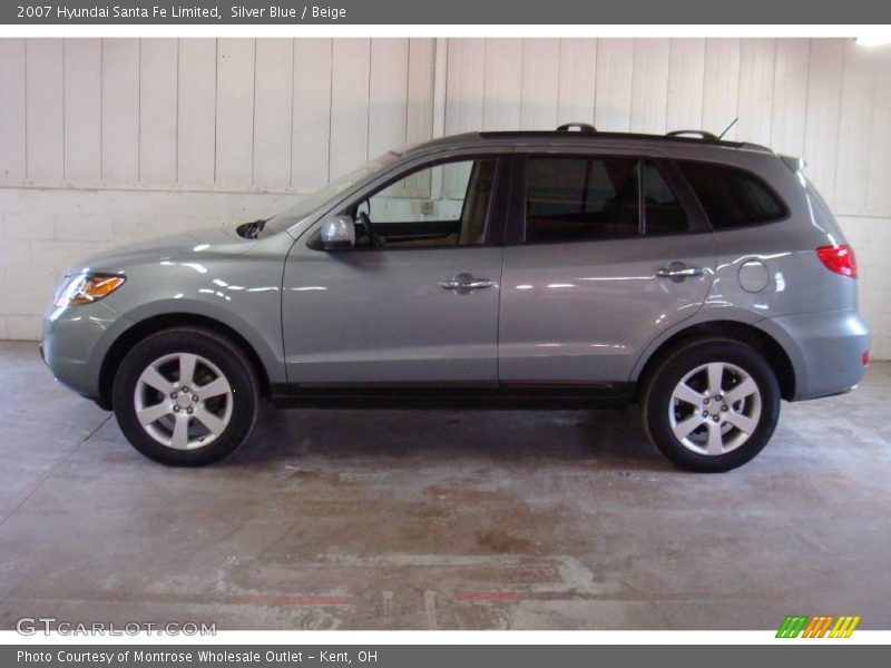 Silver Blue / Beige 2007 Hyundai Santa Fe Limited