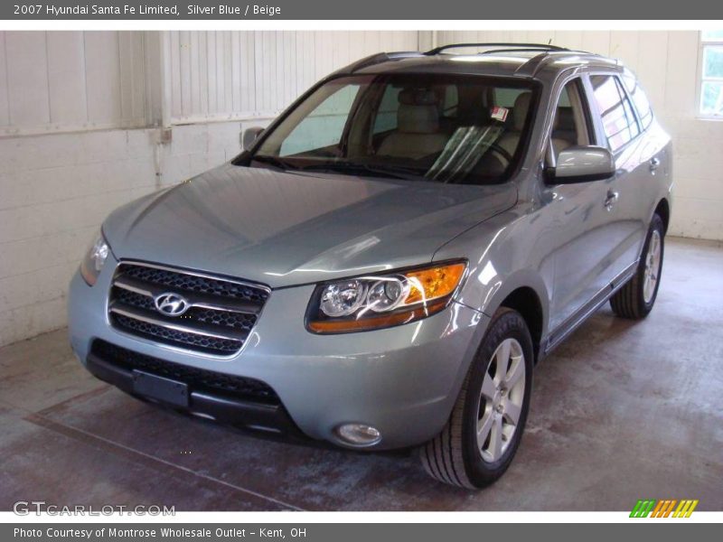 Silver Blue / Beige 2007 Hyundai Santa Fe Limited