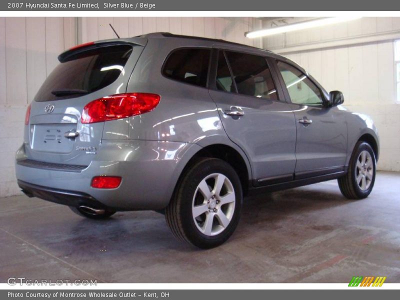 Silver Blue / Beige 2007 Hyundai Santa Fe Limited