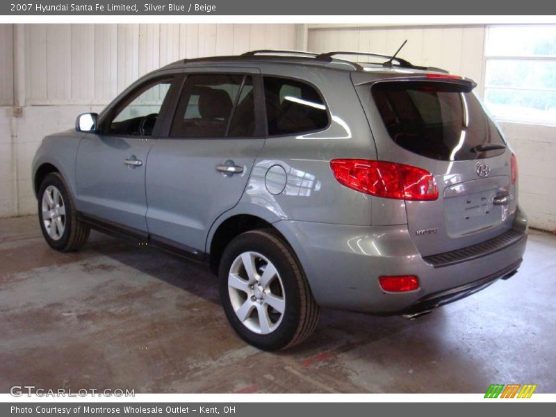 Silver Blue / Beige 2007 Hyundai Santa Fe Limited