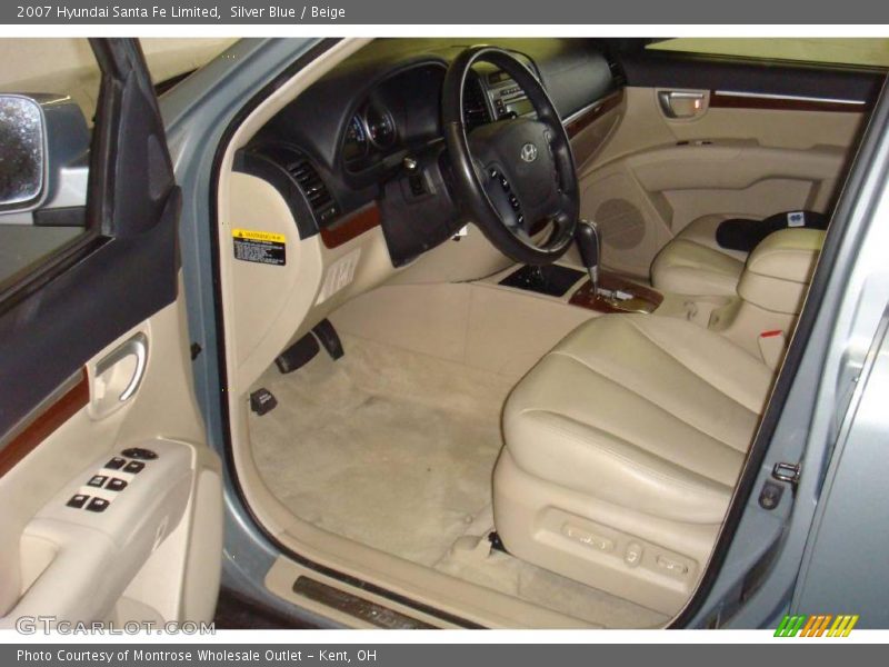 Silver Blue / Beige 2007 Hyundai Santa Fe Limited