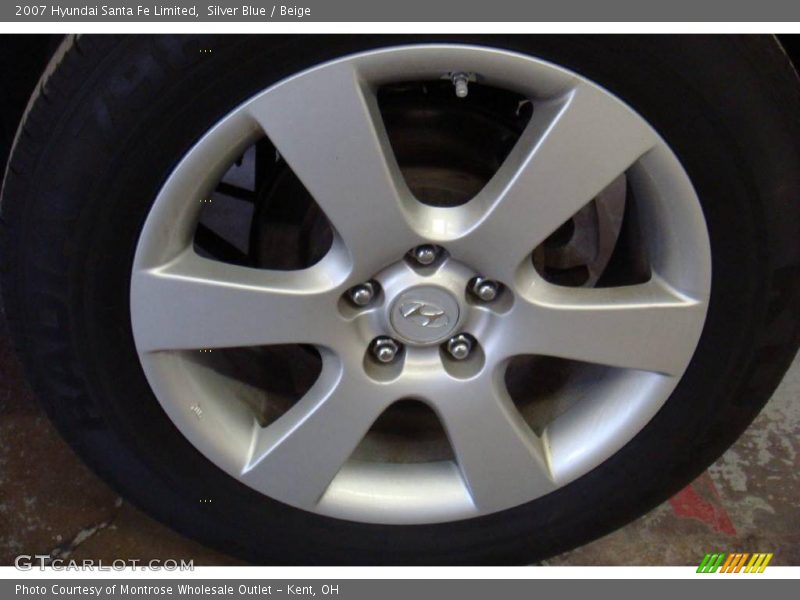 Silver Blue / Beige 2007 Hyundai Santa Fe Limited