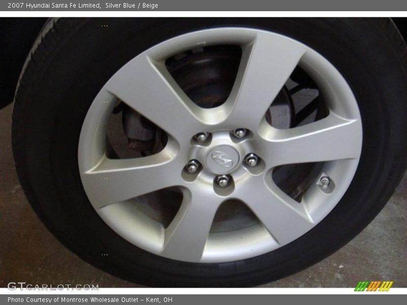 Silver Blue / Beige 2007 Hyundai Santa Fe Limited