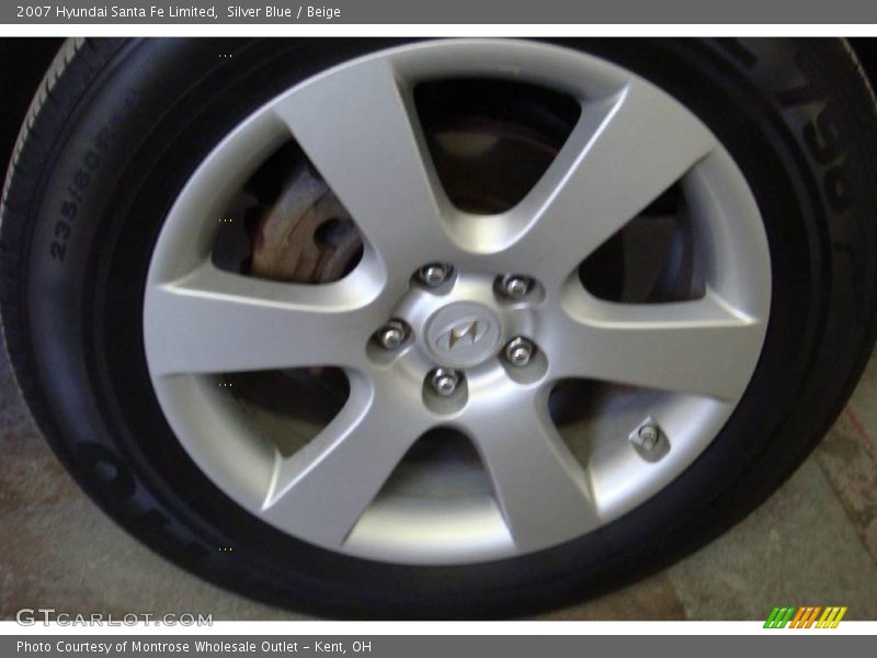 Silver Blue / Beige 2007 Hyundai Santa Fe Limited