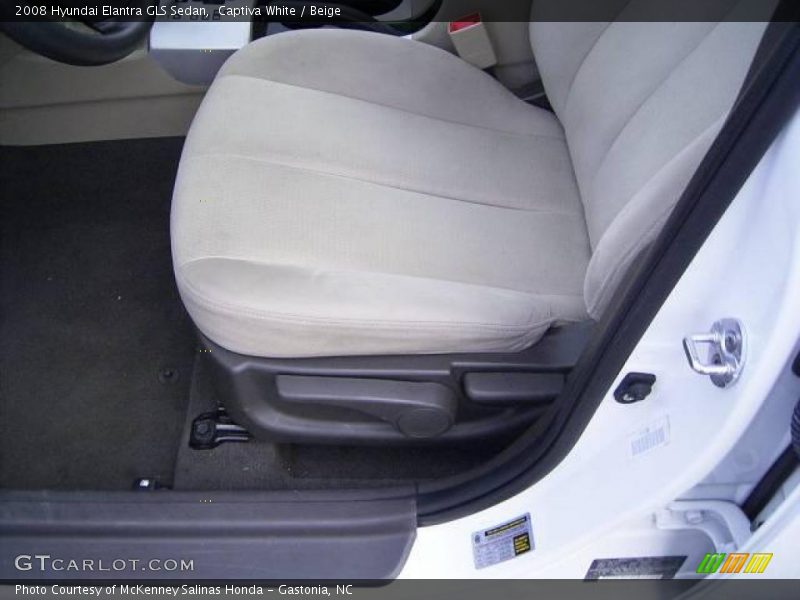 Captiva White / Beige 2008 Hyundai Elantra GLS Sedan