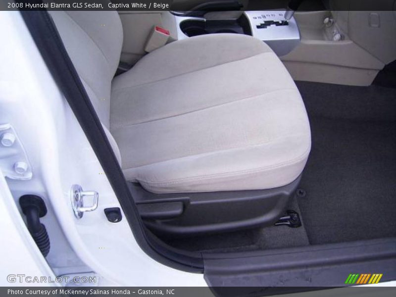 Captiva White / Beige 2008 Hyundai Elantra GLS Sedan