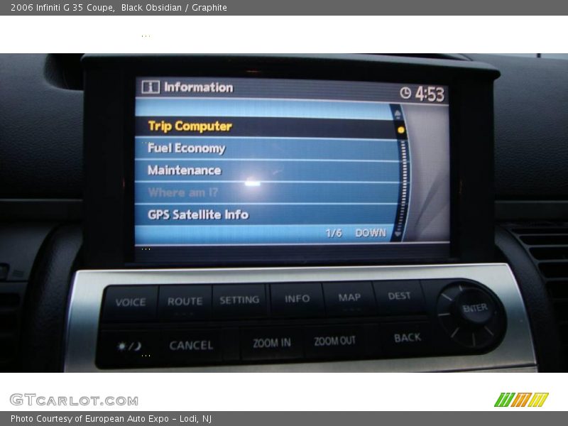 Black Obsidian / Graphite 2006 Infiniti G 35 Coupe