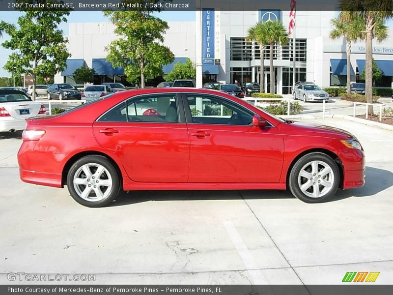 Barcelona Red Metallic / Dark Charcoal 2007 Toyota Camry SE