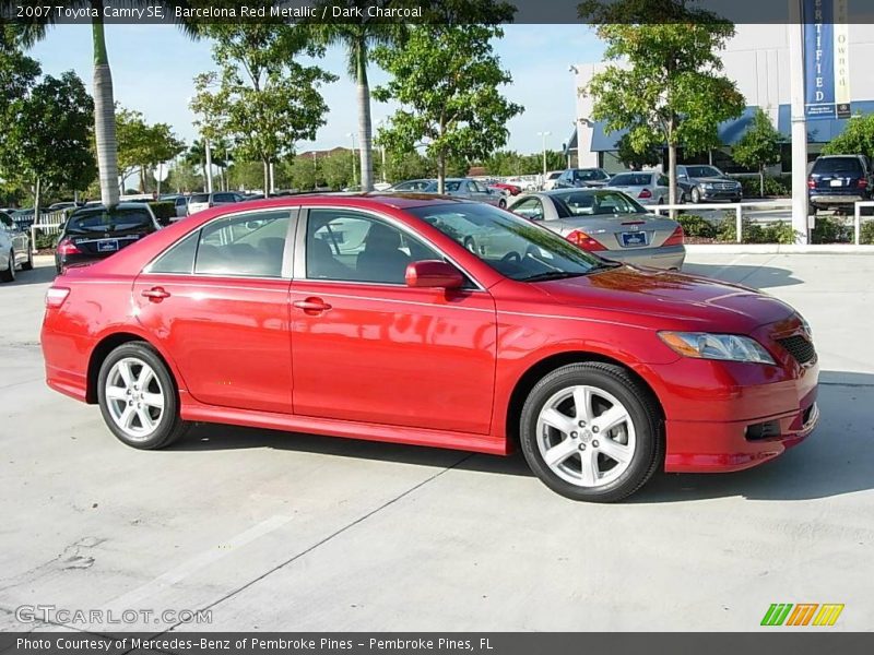 Barcelona Red Metallic / Dark Charcoal 2007 Toyota Camry SE