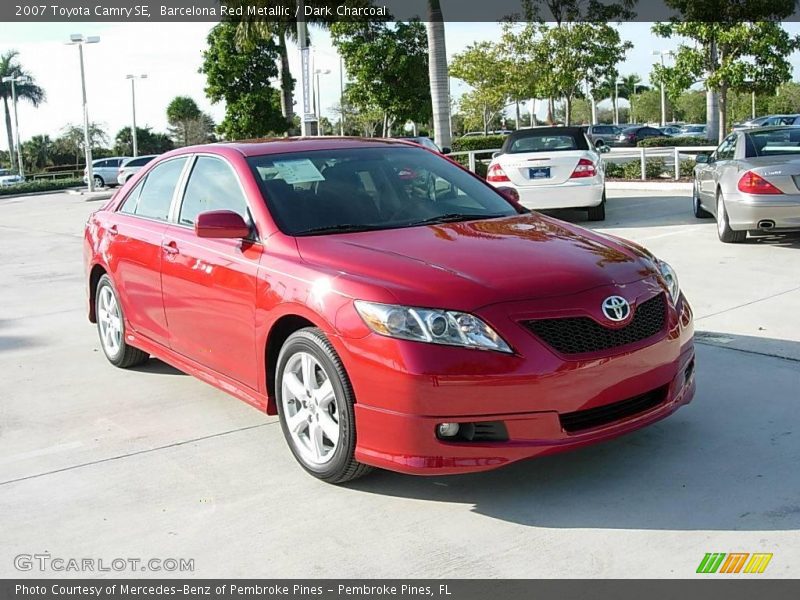 Barcelona Red Metallic / Dark Charcoal 2007 Toyota Camry SE