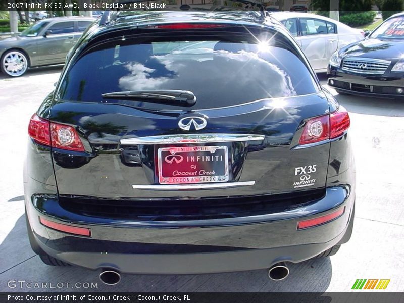 Black Obsidian / Brick/Black 2007 Infiniti FX 35 AWD