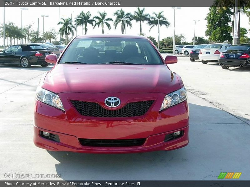 Barcelona Red Metallic / Dark Charcoal 2007 Toyota Camry SE