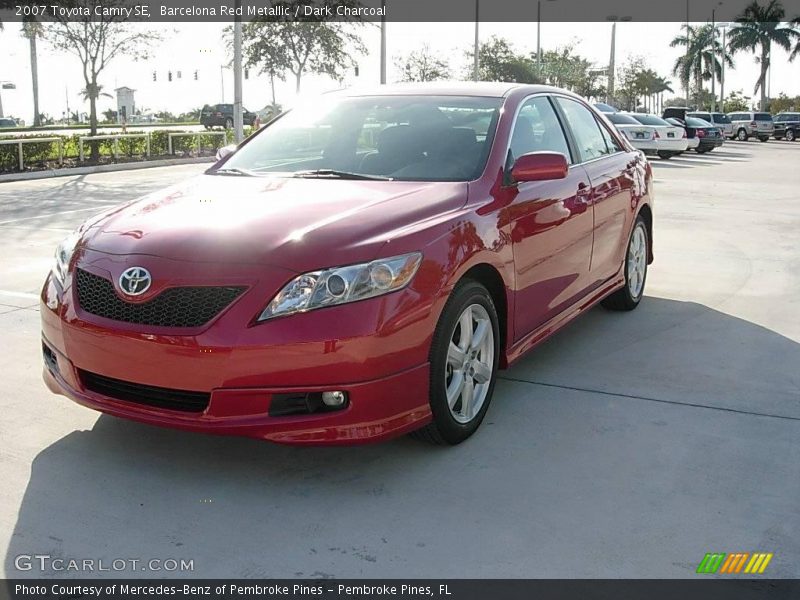 Barcelona Red Metallic / Dark Charcoal 2007 Toyota Camry SE