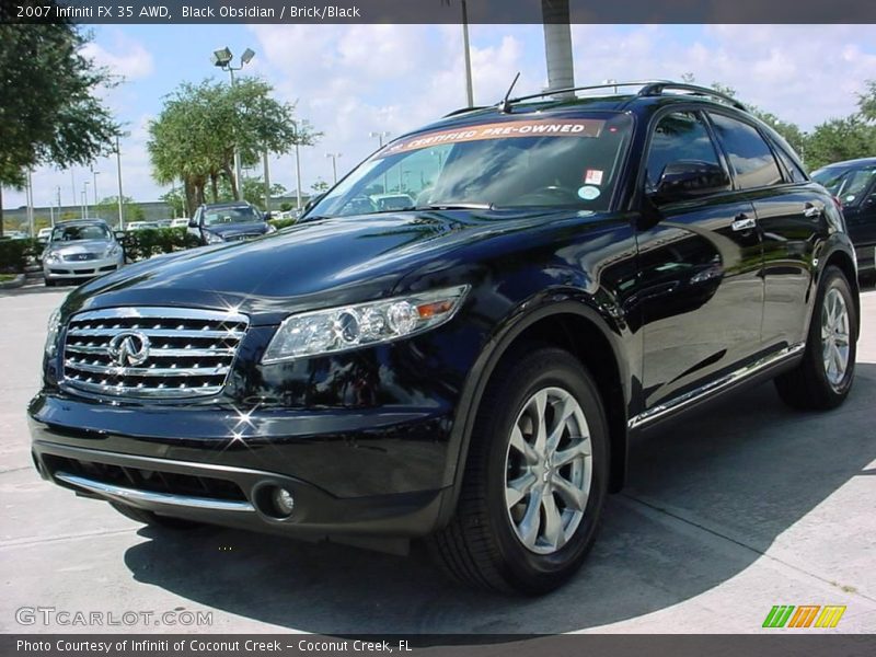 Black Obsidian / Brick/Black 2007 Infiniti FX 35 AWD