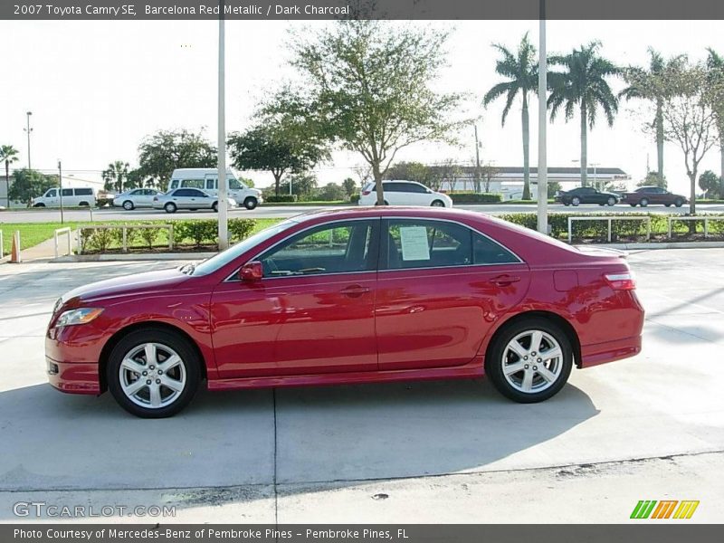 Barcelona Red Metallic / Dark Charcoal 2007 Toyota Camry SE