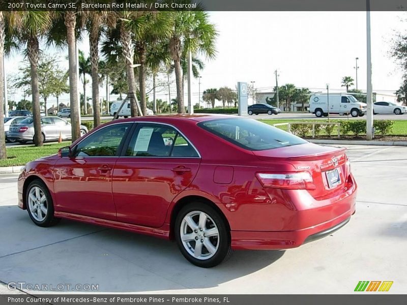 Barcelona Red Metallic / Dark Charcoal 2007 Toyota Camry SE
