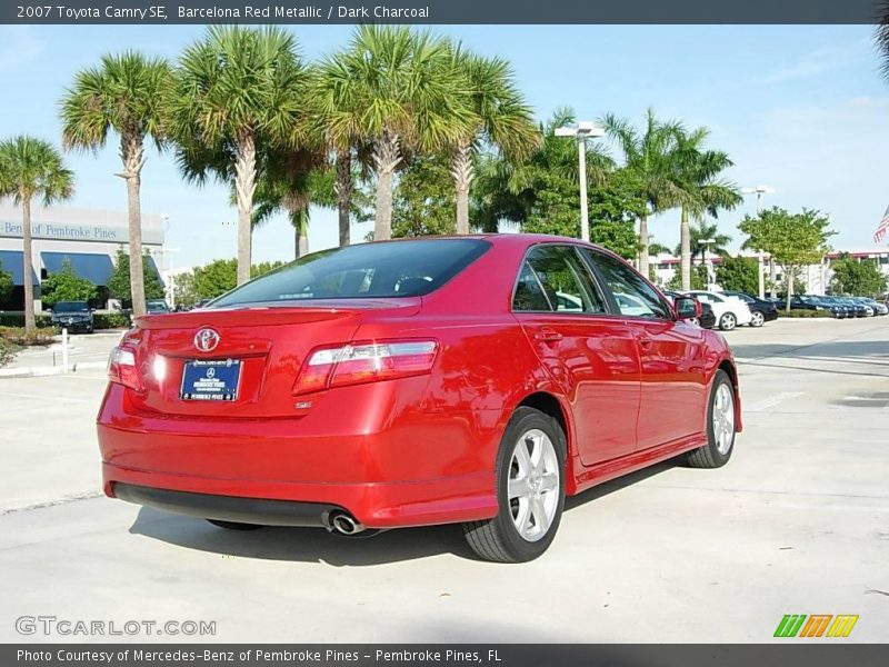 Barcelona Red Metallic / Dark Charcoal 2007 Toyota Camry SE