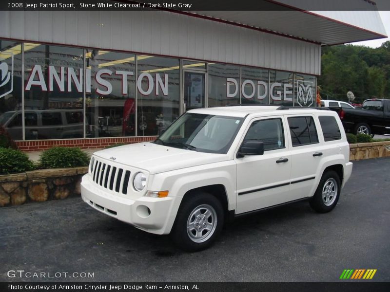 Stone White Clearcoat / Dark Slate Gray 2008 Jeep Patriot Sport
