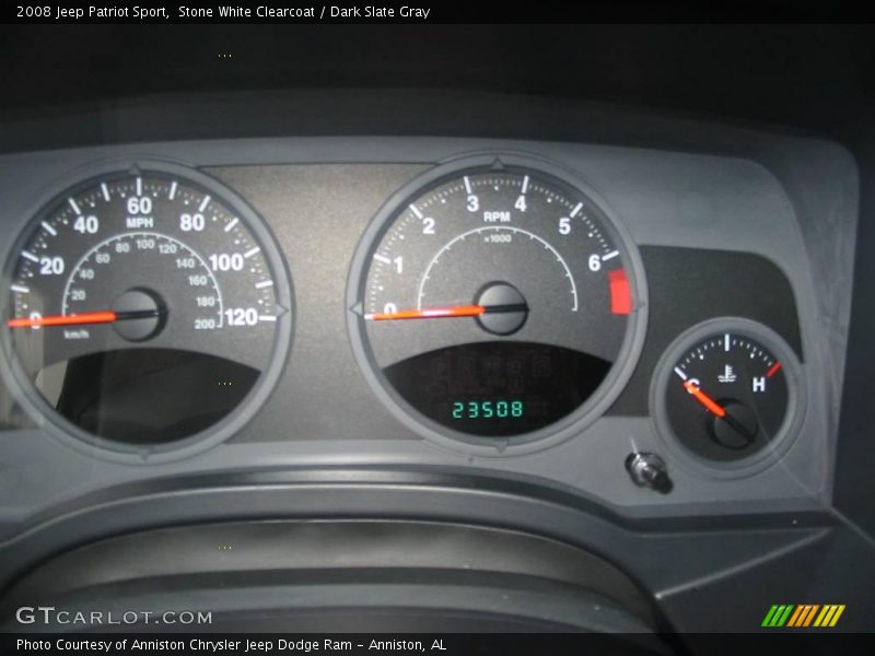 Stone White Clearcoat / Dark Slate Gray 2008 Jeep Patriot Sport