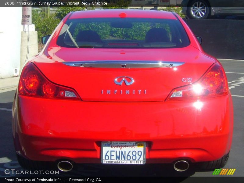 Vibrant Red / Graphite 2008 Infiniti G 37 Journey Coupe