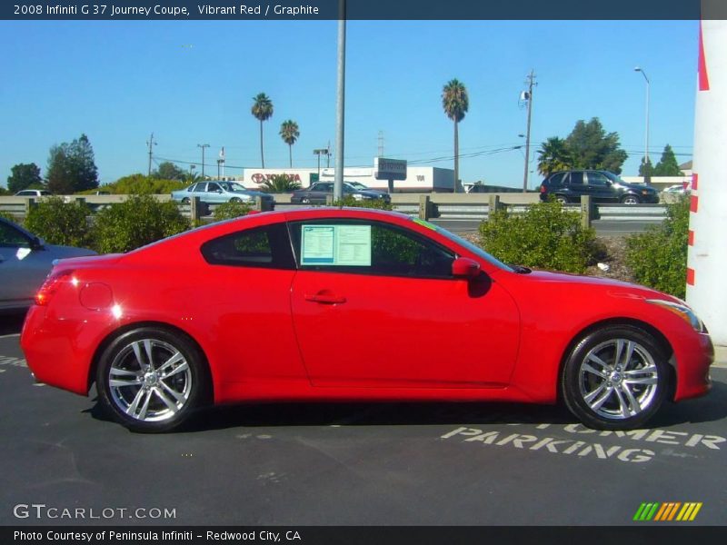 Vibrant Red / Graphite 2008 Infiniti G 37 Journey Coupe