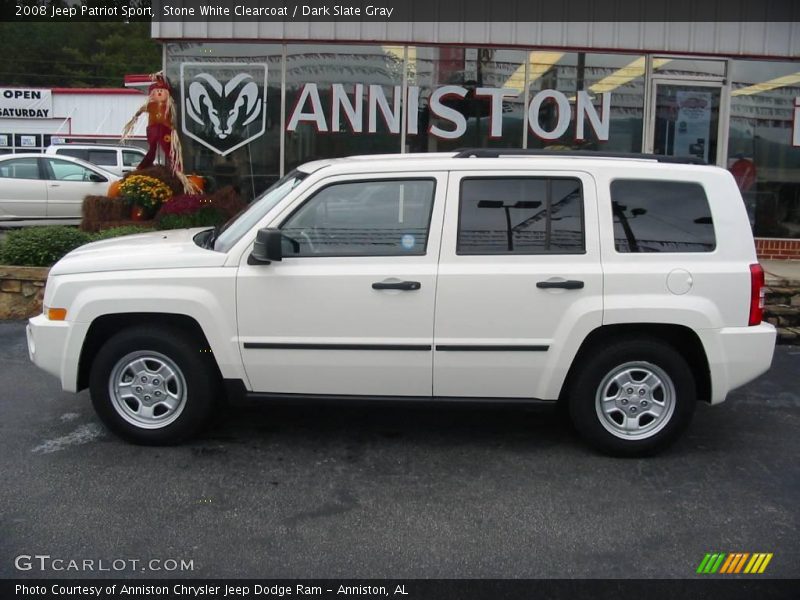 Stone White Clearcoat / Dark Slate Gray 2008 Jeep Patriot Sport