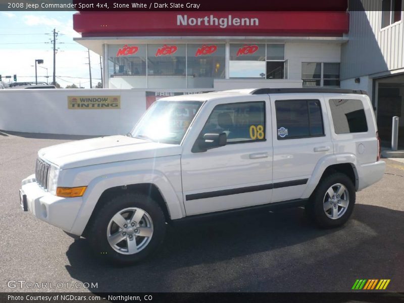 Stone White / Dark Slate Gray 2008 Jeep Commander Sport 4x4