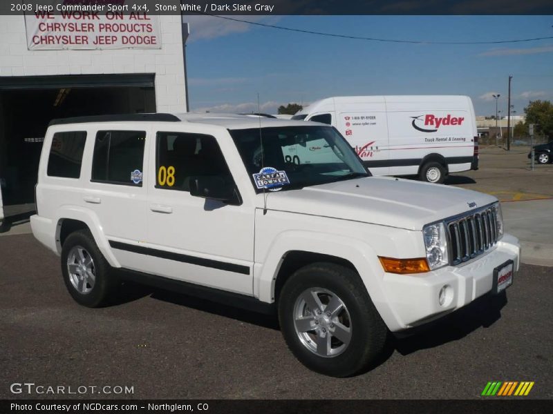 Stone White / Dark Slate Gray 2008 Jeep Commander Sport 4x4