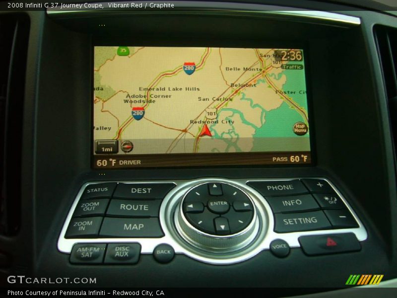 Navigation of 2008 G 37 Journey Coupe