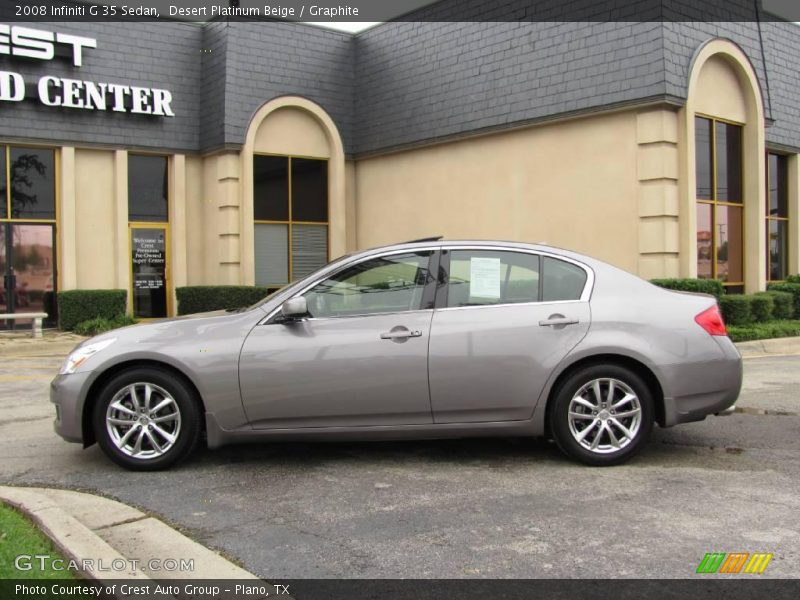 Desert Platinum Beige / Graphite 2008 Infiniti G 35 Sedan