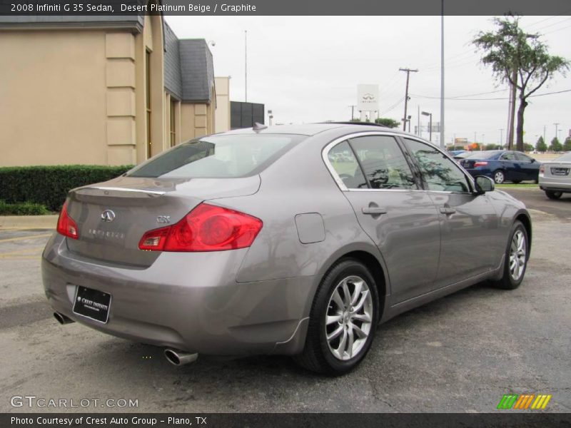 Desert Platinum Beige / Graphite 2008 Infiniti G 35 Sedan
