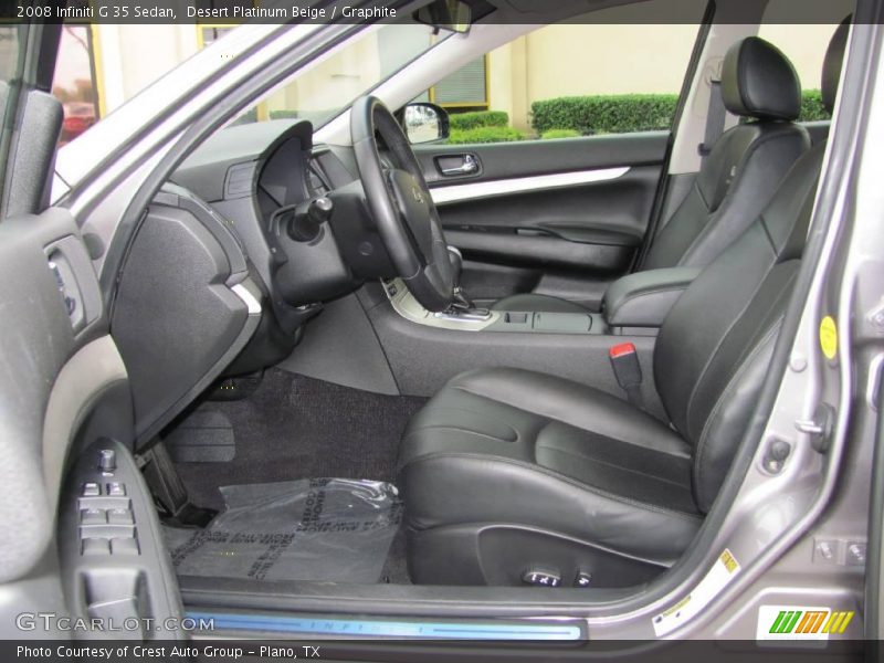 Desert Platinum Beige / Graphite 2008 Infiniti G 35 Sedan