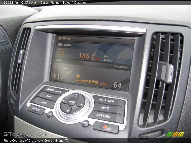 Desert Platinum Beige / Graphite 2008 Infiniti G 35 Sedan